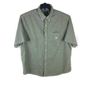 Chaps Men's 2XLT Short Sleeve Button Up Multicolor Cotton Blend Casual Shirt A9